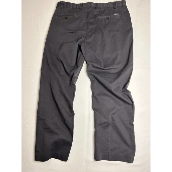 Eddie Bauer Grey Chinos Khakis Mens 36x30 100% Cotton - Picture 9 of 13